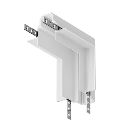 The internal corner connector for the built-in track system Technical tra010icl-22W, 10x8x10 cm, white color