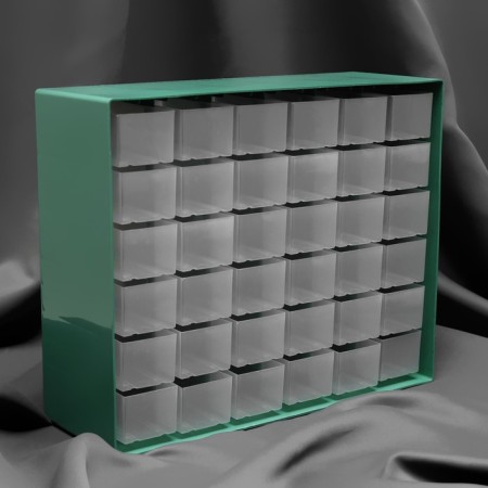 Boxing for storage with extending cells, 40 × 33 cm, green color-3