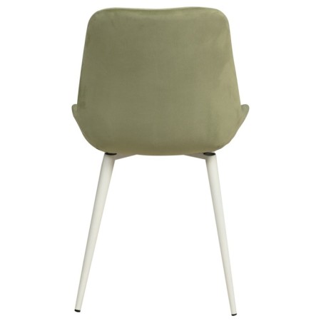 Quarter U -chair, velor tenerife nephritis / white metal-2