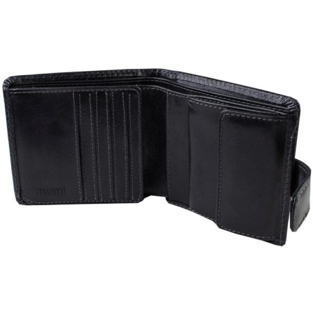 Portmone n/k, button, black color "Cairo"-1