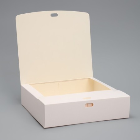 Gift New Year's folding box “Happy New Year, embossing, white”, 20 x 18 x 5 cm, new year-3