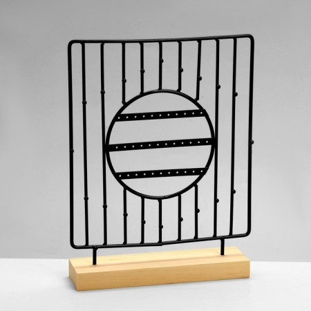 Circle decoration stand, 3 rows, 7 × 29.5 × 26 cm, black color-1