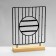 Circle decoration stand, 3 rows, 7 × 29.5 × 26 cm, black color