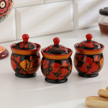 Set of spices "Strawberry", medium, 15 × 15 × 6 cm, Khokhloma-6