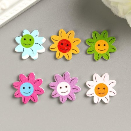 Decor for creativity tree "Sunnoma-Flower" (set of 30 pcs) 1.8x1.8 cm