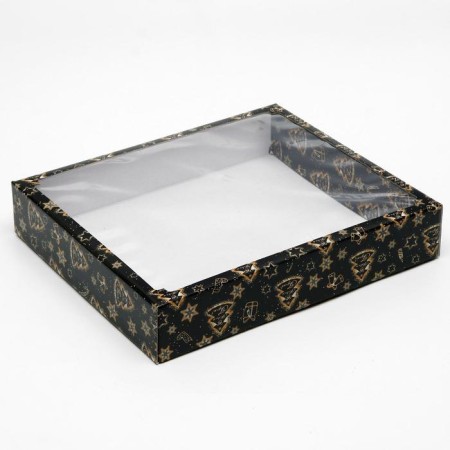 Box the team cover is, with a window, "festive magic", 37 x 32 x 7 cm