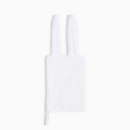 Set of crumb I (towel-angle, mitten, bib), white, 100% HL, 360 gr/m2-8