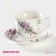 Tea steam porcelain shade "Lavender", 2 items: a cup 220 ml, a saucer d = 14.1 cm, white color
