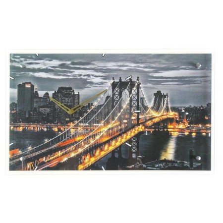Carty clock is wall, series: city, "Manhattan bridge", 35x60 cm-3