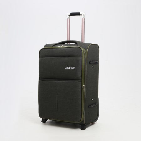Middle suitcase 24 ", lightning department, code castle, 3 wheels, 2 outer pockets, khaki color