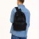 City backpack of artificial leather with lightning, 4 pockets, black color