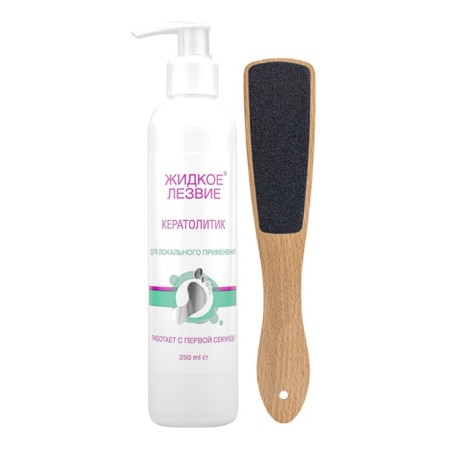 Set, domix: liquid blades-keratolytic for local use 250 ml + grater