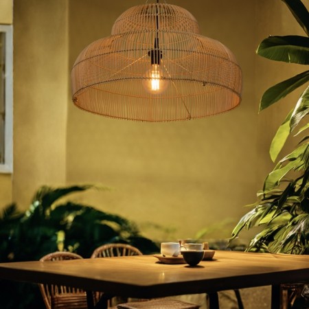 Tirting ceiling from the rattan "Tirta" 1x120W, E27, 60x60x37 cm