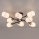 Ceiling chandelier Citilux "Henry" CL130285, 79.5x79.5x1.5 cm, 8x75W, E27, Black Color Black