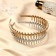 Hair cap "Sheila" wave long cloves, 2.5 cm, silver gold