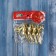 Jewelry decoration "Running Deer" (set 4 pcs) 5x7 cm, gold