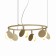 Suspended chandelier Mantra Shell, Led, 3710lm, 3000k, 300 mm, gold color