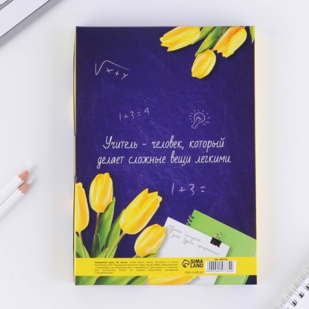 Diary in the gift box “The best teacher”, A5 format, 80 sheets, solid cover-3
