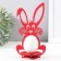 Easter stand "Hare" 9.3x6.5x17 cm (set 3 parts) red