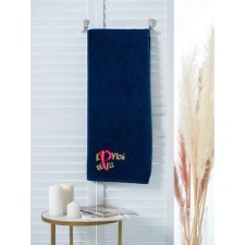 Terry towel Bio-Textiles, with embroidery, 380 gr, size 70x140 cm