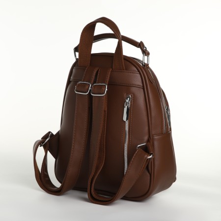 City backpack on lightning, brown color-2
