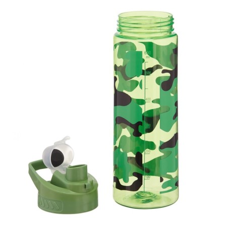 Water bottle, 700 ml, 24.5 x 8 cm, green camouflage-1