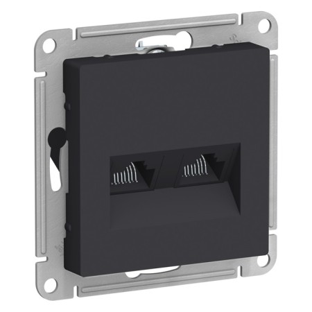 Double computer SE AtlasDesign, RJ45, built -in, IP20, carbonate, Atn001085-1