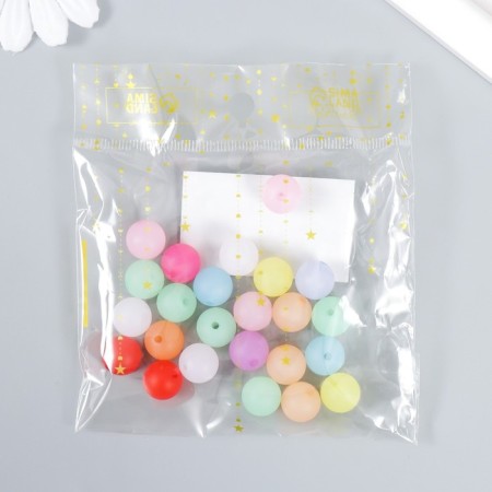 Beads for creativity plastic "Balls Color" matte set 20 grams d = 1.2 cm