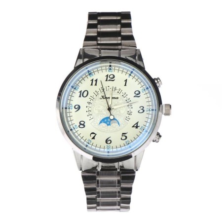 Men's wristwaters male clock, discrete move, strap 8 x 10 x 2 cm, d-4.2 cm