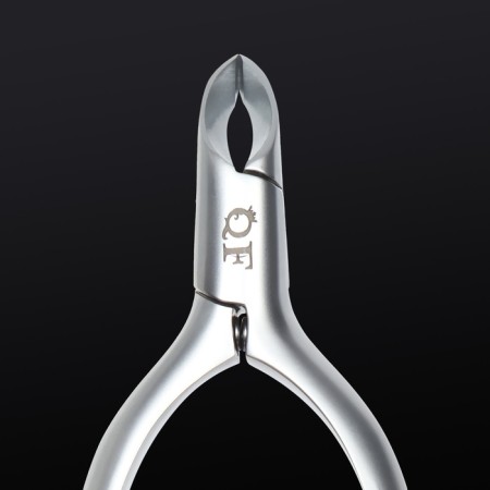 Manicure nippers for the cuticle “Premium Satin”, hidden spring, matte, 10.3 cm, blade length - 4 mm, silver color-10