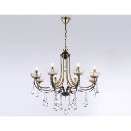 Crystal chandelier with Ambrella Light, Classic, Tr4953, 8HE14, Black Color, Gold-3