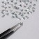 Decorative elements for decor, voluminous, holographic, 12 cells, silver color