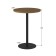 Journal table "Stark Soft", 360 × 360 × 505 mm, canteal walnut color / black