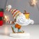 Polystone souvenir "Grandfather Frost on mini-bumps with a flashlight" 13.5x5x11.5 cm