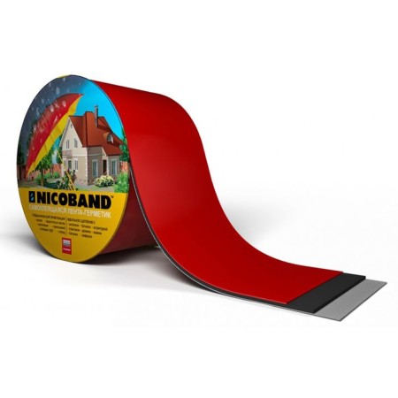 Self -adhesive sealing tape Nikobend, Red, 0.1x3m