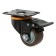 Furniture wheel Cappio d = 62, on the site, with a stop, rotary, TPR coating