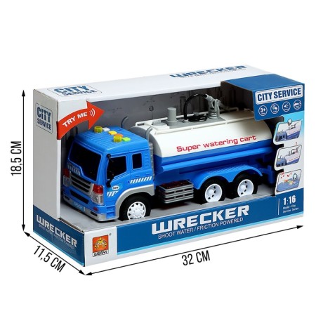 Inertial truck "City Services", 1:16, splashes water, light, sound-7