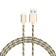 Cable Borofone BX24, Lightning - USB, 2.4 A, 1 m, nylon braid, golden