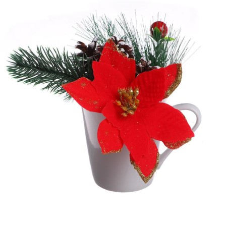 New Year's composition "In a mug with a flower"-2