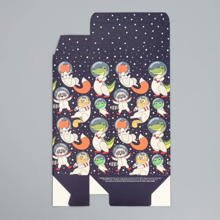 Gift folding box, packaging, “Cosmo Mir”, 16 x 23 x 7.5 cm-5