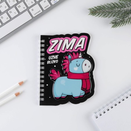 Notepad with a figure element "Winter characters", 40l Mix-9