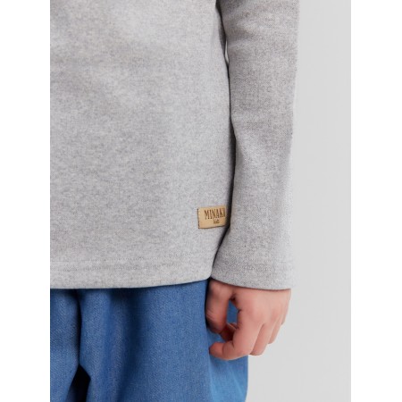 Baby Minaku turtleneck, color gray-melange, height 128 cm-2
