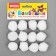 A set of textile details for the decor "bombs" 12 pcs. set, size 1 pc: 3 cm, white color