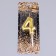 Candle in the Cake "European", number "4", 6 cm, gold