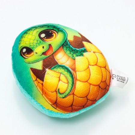 New Year! Soft magnet "Snake in the egg", golden-3