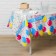 Single tablecloth "Happy Birthday" balls, transparent, 130x200 cm