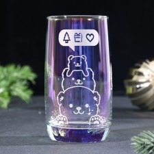 A glass with an engraving 
