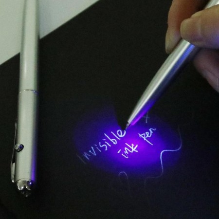 Calligrata spy handle with invisible ink, the inscription is visible when lighting up with a flashlight-4