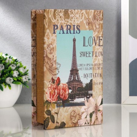 Safe Brush tree "Spring in Paris" to leatherette 21x13x5 cm-1