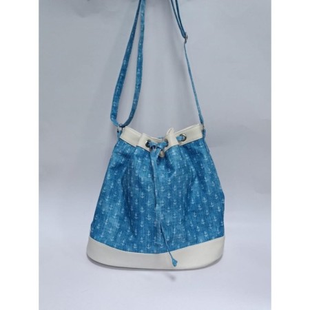 Women's bag Fiona Blue - beige anchor-4